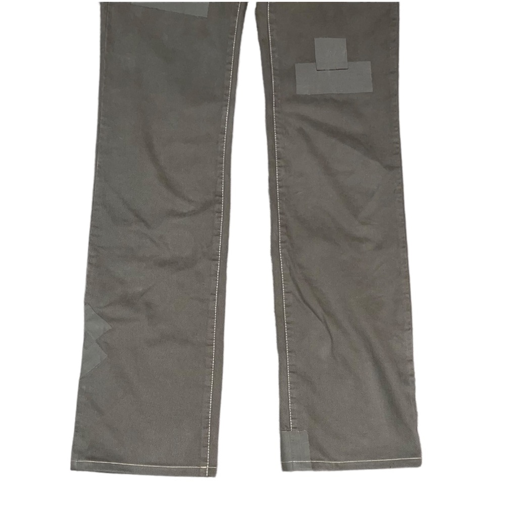 Christian Dior Boutique Woman’s Army Green Tape Patch Denim Jeans Size 6 - Picture 4 of 7